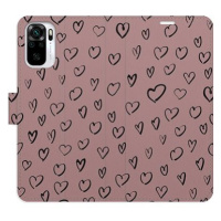 iSaprio Flip pouzdro Heart Dark 02 pro Xiaomi Redmi Note 10 / Note 10S