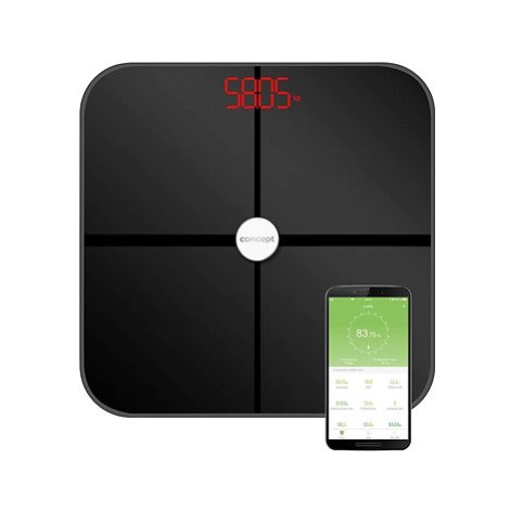 CONCEPT VO4011 Osobní váha diagnostická 180 kg PERFECT HEALTH, černá