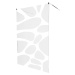 MEXEN/S KIOTO samostatně stojící sprchová zástěna 100 x 200, transparent/bílá vzor 8 mm, chrom 8