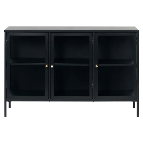 Černá kovová vitrína 132x85 cm Carmel – Unique Furniture