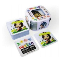 Hmaťák Pexeso dětský rok voděodolné 64 karet v plechové krabičce 6x6x4cm Hmaťák