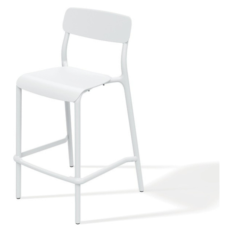 Prosperplast Zahradní nízká barová židle RIMOS 52x54,5x98,5 cm bílá
