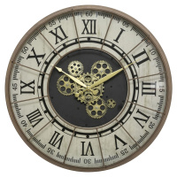 DekorStyle Nástěnné hodiny Stella 57 cm hnědé