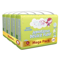 MONPERI Klasik Plenky jednorázové XL (12-16 kg) 136 ks - Mega Pack