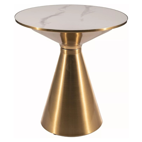 Signal Konferenční stolek Aries bílý mramor/zlatý