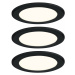 PAULMANN LED vestavná nábytková svítidla 3ks sada kruhové 65mm 3x2,5W 230/12V 3000K černá mat