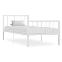 Rám postele bílý kov 90 × 200 cm, 284562