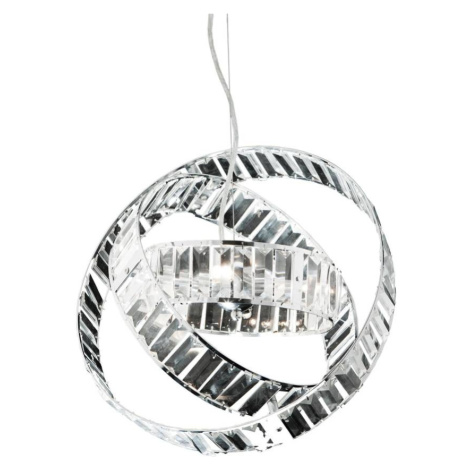 Závěsná lampa s nastavitelnými kroužky, krystaly 40W Saturn CANDELLUX