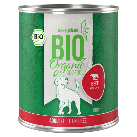 24 x 800 g zooplus Bio výhodné balení - bio hovězí s bio jablkem