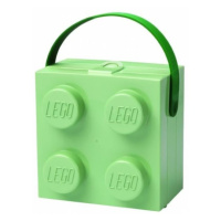 LEGO box s rukojetí - army zelená