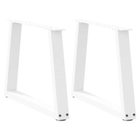 vidaXL Nohy konferenčního stolku ve tvaru V, 2 ks, bílé, 60 x (42-43,3) cm, ocel
