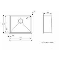 Nerezový dřez Reginox Florida 50x40, R26281 R26281