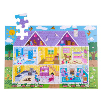 Bigjigs Toys Podlahové puzzle Domeček 48 dílků