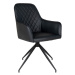 Norddan Designová otočná židle Gracelyn černá