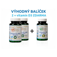 Bio Detox 2x Vitamín K2 120 tbl + 1x vitamín D3 120 tbl ZDARMA