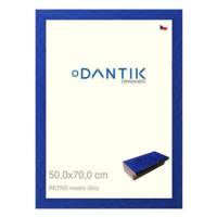 DANTIK rámeček 50 × 70, RETRO modrý plexi čiré