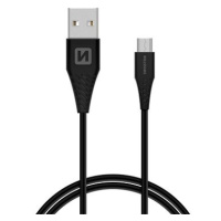 Swissten datový kabel micro USB 1.5m prodloužený konektor černý