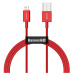 Kabel USB na Lightning Baseus Superior Series, 2,4A, 1m (červený)