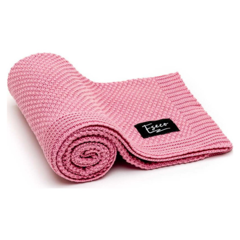 Růžová dětská pletená deka ESECO Spring, 80 x 100 cm