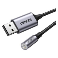 Ugreen USB 2.0 to 3.5mm Audio Adapter Aluminum Alloy 25cm (Dark Gray)