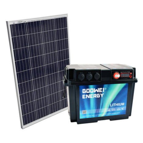 Set GOOWEI ENERGY lithiový bateriový box (120Ah)+ solární panel Victron 115W, 12V