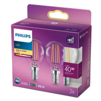 Philips SADA 2x LED Žárovka VINTAGE Philips E14/4,3W/230V 2700K