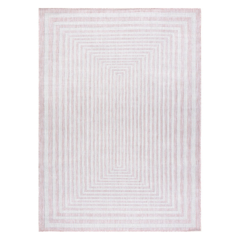 Dywany Łuszczów Kusový koberec Sion Sisal Labirinth 22376 pink/ecru – na ven i na doma - 160x220