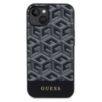 Zadní kryt Guess PU G Cube MagSafe pro Apple iPhone 14 černá