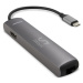 iWant SLIM USB-C HUB s 3x USB 3.1/HDMI/Ethernet/USB-C vesmírně šedý