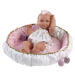 Llorens 73806 NEW BORN HOLČIČKA - realistická panenka miminko s celovinylovým tělem - 40 cm