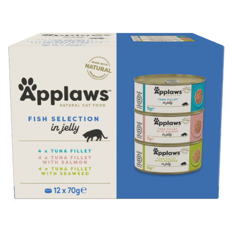 Applaws Multipack Adult konzerva 12 x 70 g - Rybí výběr v želé
