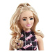 Barbie Modelka - černo-modré šaty s ledvinkou HJT01 TV