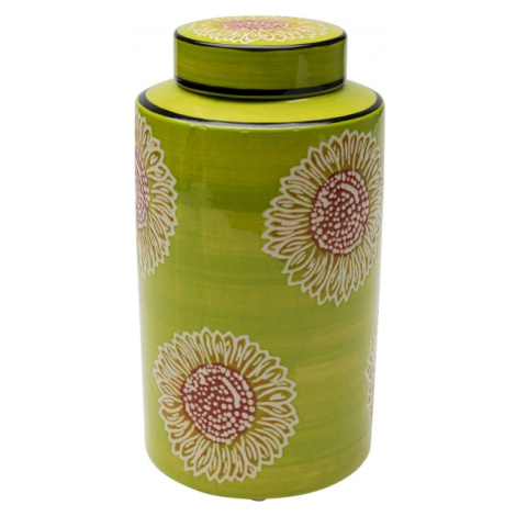 KARE Design Porcelánová doóza Jar Bloom - zelená, 27cm