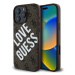 Guess PU Leather 4G Big Love Logo MagSafe Zadní Kryt pro iPhone 16 Pro Brown