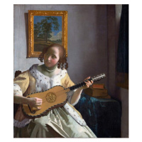 Vermeer, Jan (Johannes) - Obrazová reprodukce La joueuse de guitar, (35 x 40 cm)
