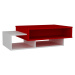 Sofahouse Designový konferenční stolek Landis 105 cm bílý/červený