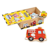 Small Foot Dřevěné hračky puzzle Box vozidla