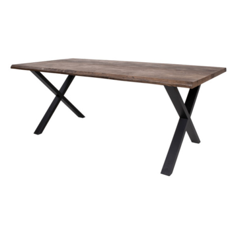 Jídelní stůl TUELUN hnědá/černá, šířka 200 cm