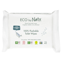 ECO BY NATY Vlhčené splachovatelné ubrousky s funkcí toaletního papíru ECO bez vůně 42 ks