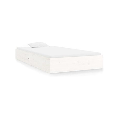 Rám postele bílý masivní dřevo 100 × 200 cm, 820053 SHUMEE