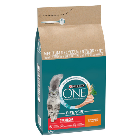 PURINA ONE Sterilcat s kuřecím - 2 x 5,7 kg