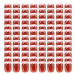 Zavařovací sklenice s bíločervenými víčky 96 ks 230 ml