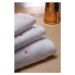 Soft Cotton Dárkové balení ručníků a osušek MICRO LOVE Bílá / lila srdíčka