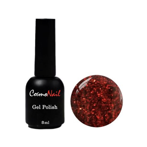 Cosmonail gel polish Red glitter 001, 8 ml