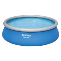 Nadzemní bazén kruhový Fast Set, kartušová filtrace, schůdky, plachta, průměr 4,57m, výška 1,22m