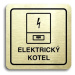 Accept Piktogram "elektrický kotel" (80 × 80 mm) (zlatá tabulka - černý tisk)