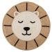 Jutový dětský koberec v přírodní barvě 100x100 cm Leo Lion – Flair Rugs