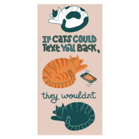 Ilustrace Cat joke, vertical banner or card, Natalia Mikhaleva, 20 × 40 cm