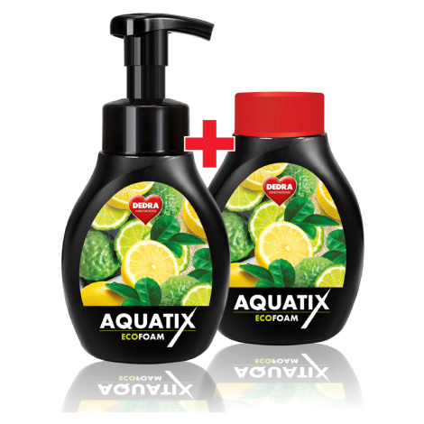 SADA 1+1 Aktivní EKO pěna na ruční mytí nádobí AQUATIX® EcoFoam bergamot & lemon 300 + 300 ml
