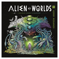 Alien Worlds, antistresové omalovánky, Kerby Rosanes